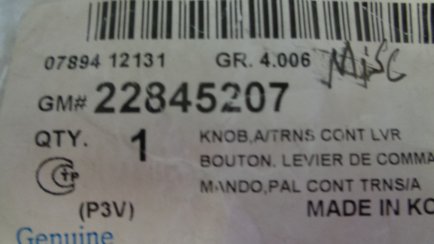 Holden Malibu Genuine Autotrans Knob New Part