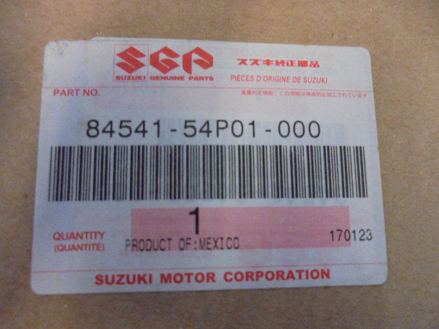 Suzuki Vitara Genuine Driver Rear Door Glass New Part