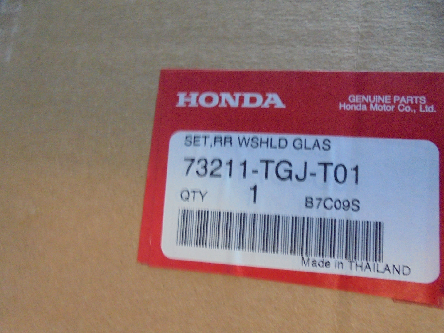 Honda Civic 4-Door Hatch Back Genuine Tinted Rear Glass New Part