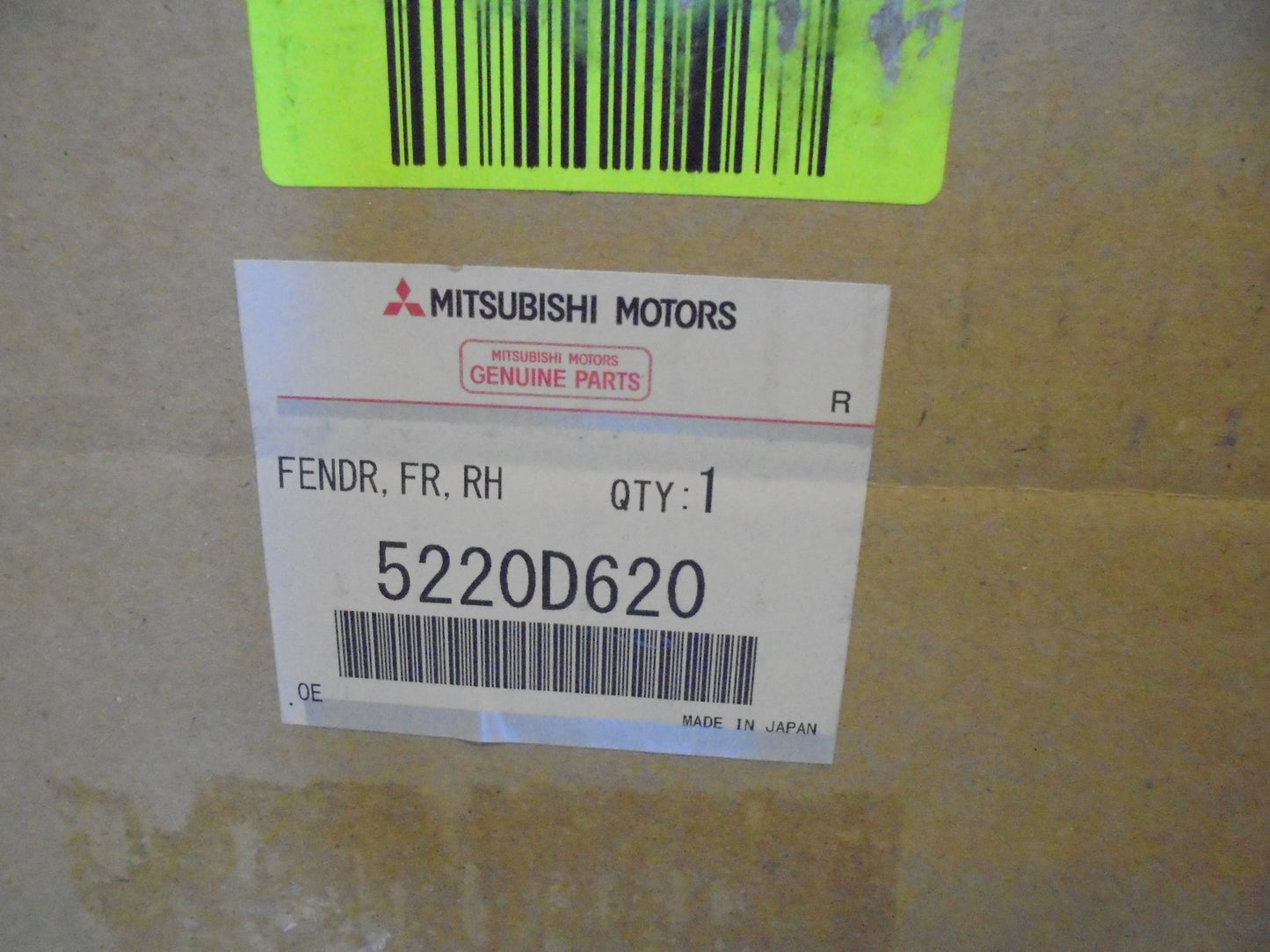 Mitsubishi Pajero Genuine Driver Front Guard (Unpainted) New Part
