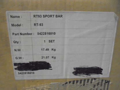 Isuzu D-Max X-Terrain Dual Cab Genuine Sports Bar Kit Black New Part