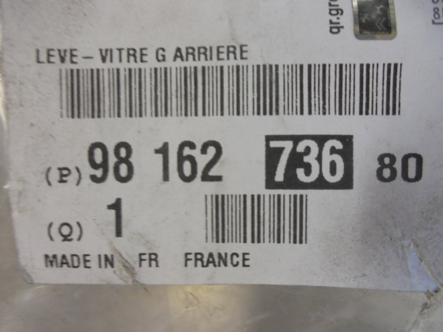 Peugeot 308 Series II Genuine Left Hand Rear Electric Window Regulator With Motor New Part