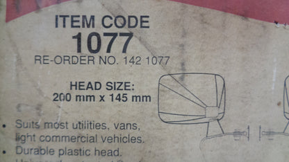 Britax Universal Black 200mm x 145mm Left/Right Mirror Set with Fitting Kit - New Part