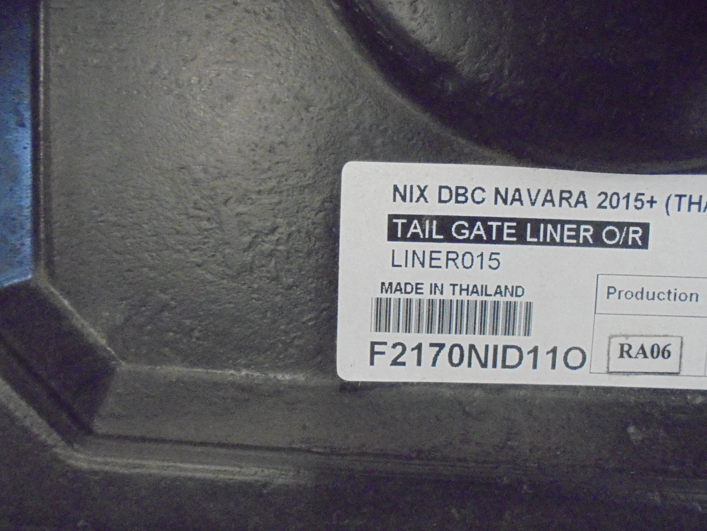 Ironman Tail Gate Liner Under Rail Suits Nissan Navara D23 Dual Cab New Part