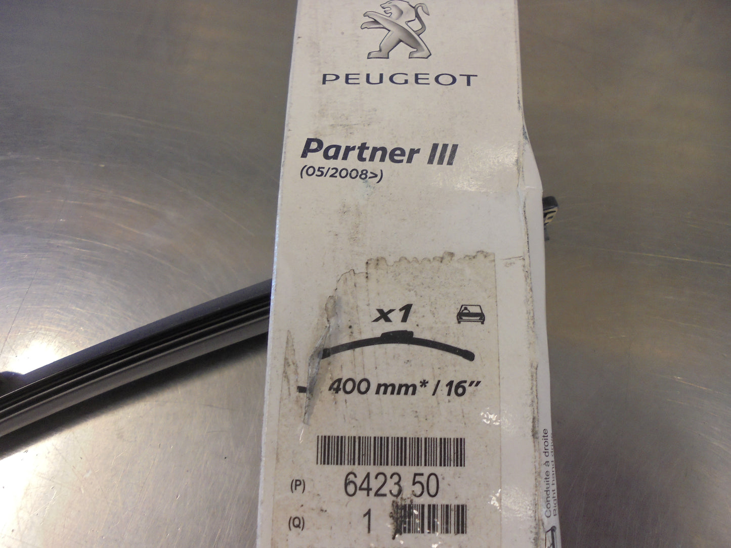 Peugeot Partner Genuine Left Hand Front Wiper Blade 400mm 16Inch New Part