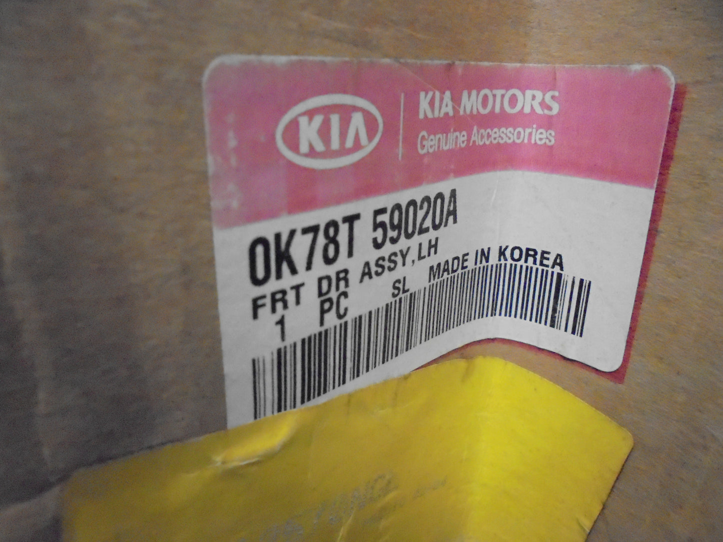 Kia Pregio Genuine Left Hand Front Door Shell Assembly New Part