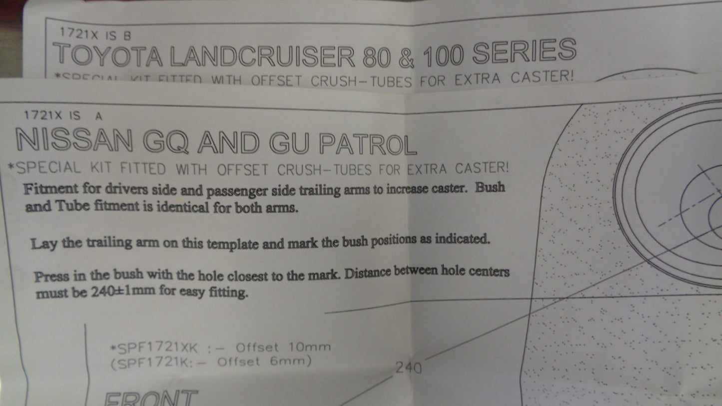 Super Pro Radius Arm To Diff Mount Kit suits Patrol Landcruiser Maverick New Part