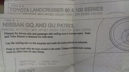 Super Pro Radius Arm To Diff Mount Kit suits Patrol Landcruiser Maverick New Part