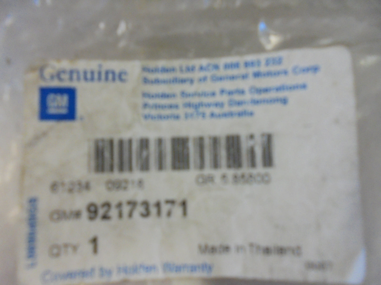 Holden VE Commodore Genuine Center Cap 60mm Diameter New Part