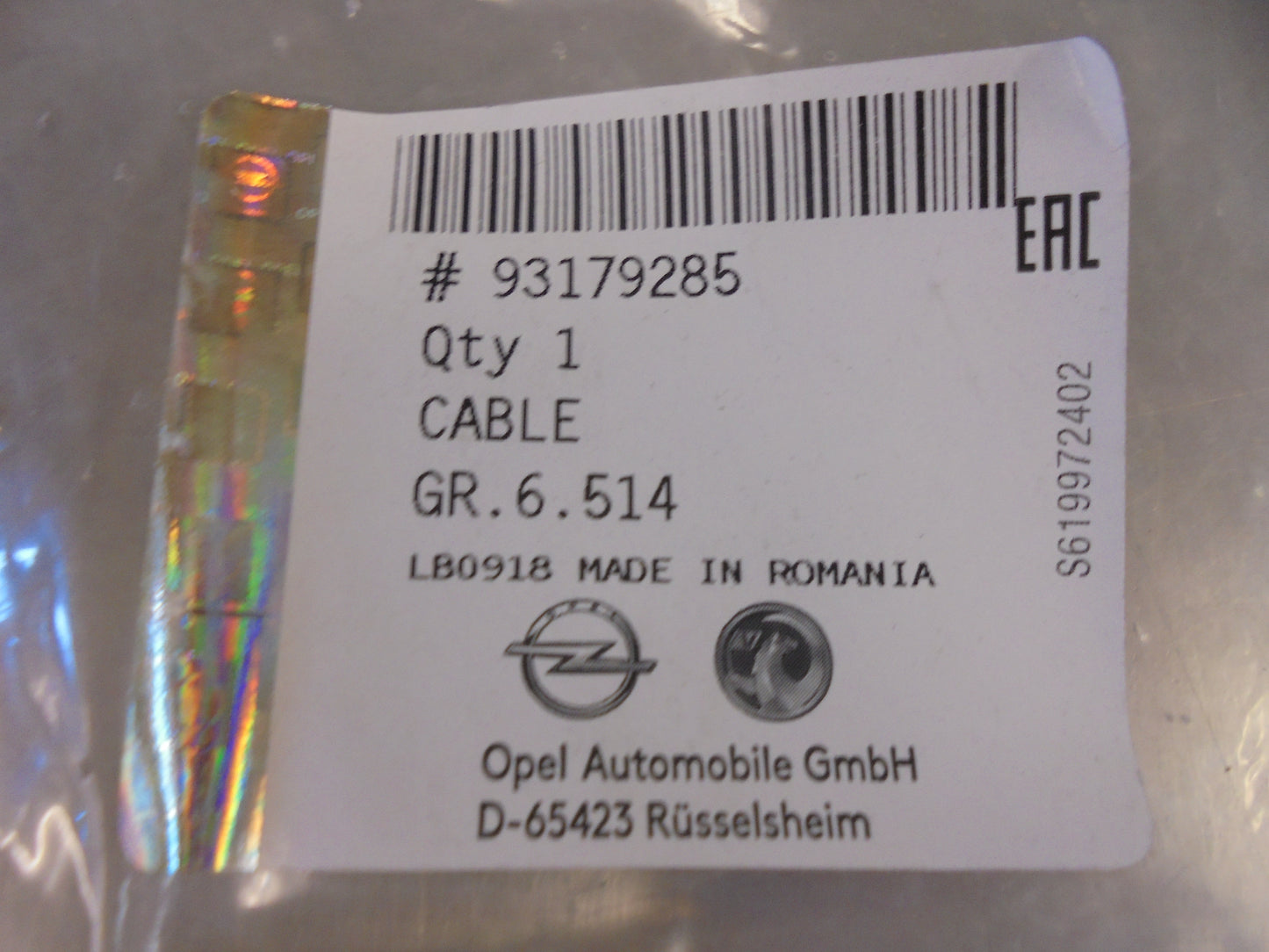 Holden Astra Coupe-Sedan Genuine Horn Wiring Loom New Part