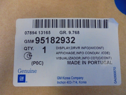 Holden Captiva Genuine Driver Information Display ASM New Part