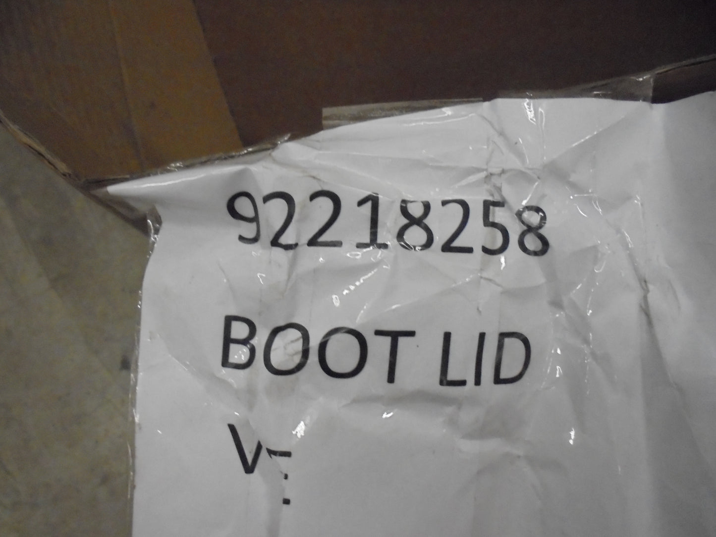Holden VE SS/SV6 Commodore Genuine Boot Lid With Genuine Spoiler Holes New Part