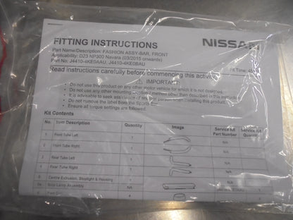 Nissan Navara D23 NP300 Dual Cab Genuine Black Sports Bar New Part