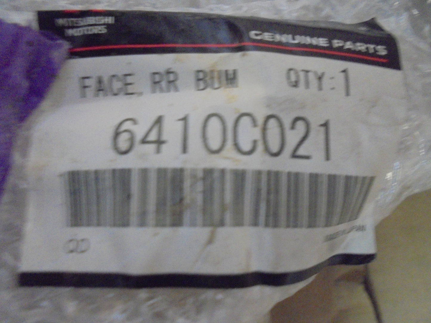 Mitsubishi ASX Genuine Rear Bumper Cover New Part