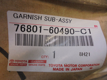 Toyota Prado 150 Series Genuine Rear Door Garnish New Part