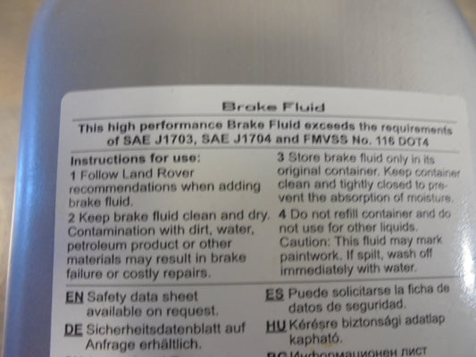 Jaguar/Range Rover Genuine Brake Fluid 500Mls New Part