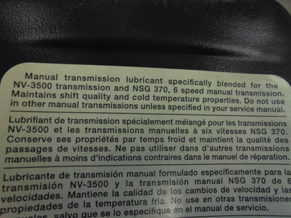 Jeep Genuine Manual Transmission Fluid NSG370/NV3500 1Ltr New Part