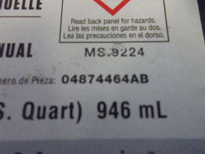 Jeep Genuine Manual Transmission Fluid NSG370/NV3500 1Ltr New Part