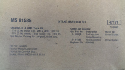 Gasket Set Manifold Set Suits GMC TK V8 New Part