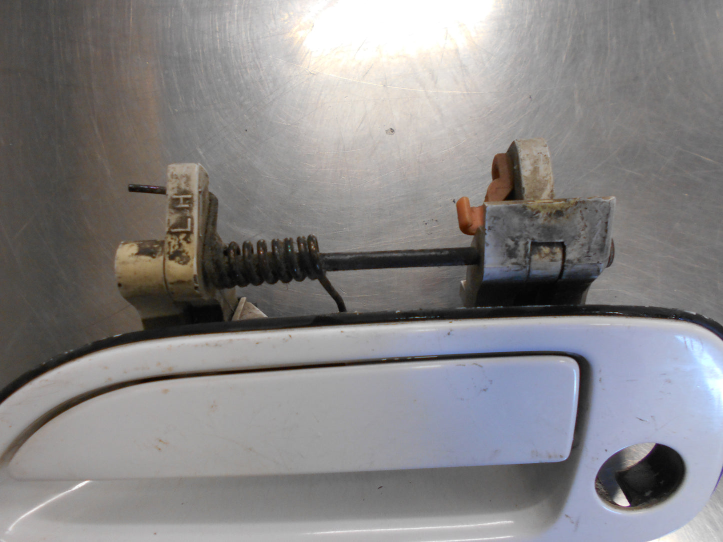 White Left Hand Exterior Handle USED Part