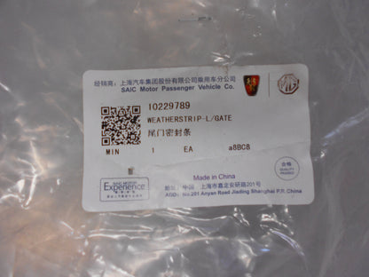 MG ZS Genuine Tailgate Weatherstrip New Part