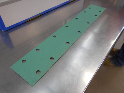 SUNMIGHT Velcro film sheets on plastic base 70mm x 420mm, 14 holes, green P-80 New Part