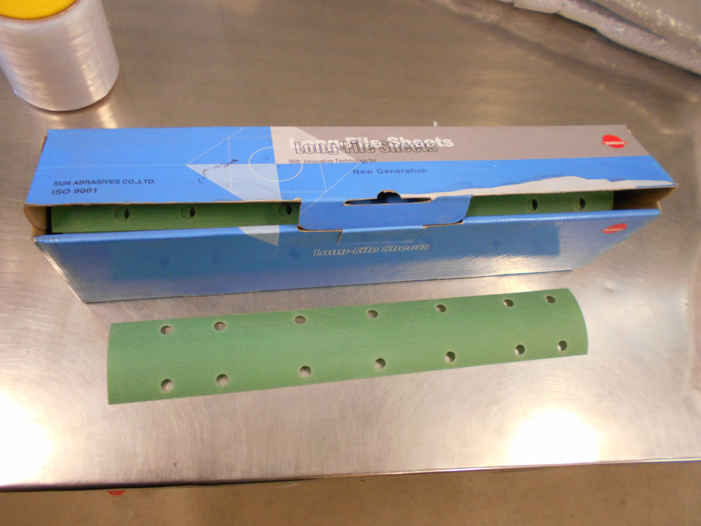 SUNMIGHT Velcro film sheets on plastic base 70mm x 420mm, 14 holes, green P-180 New Part