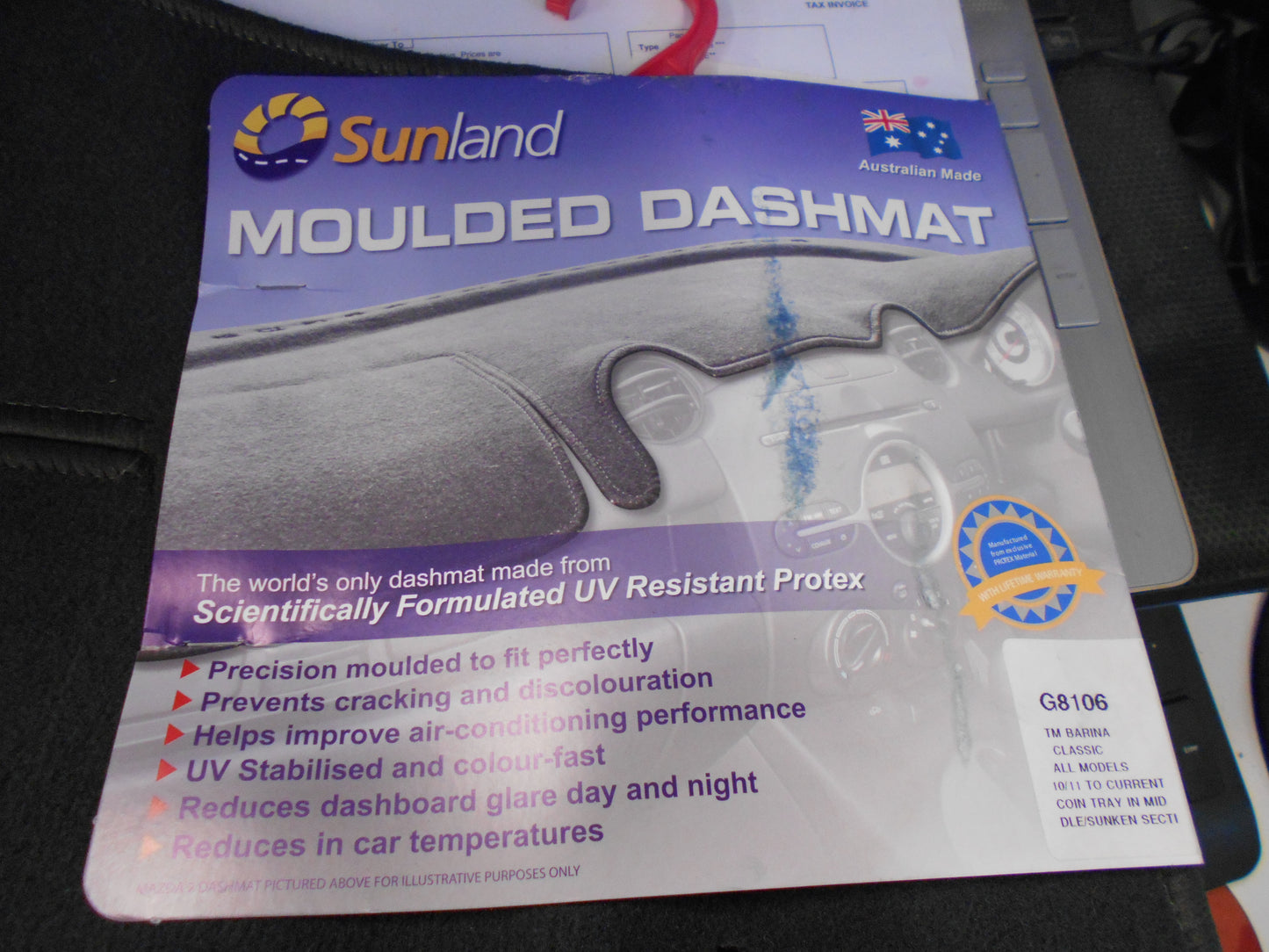 Sunland Black Dash Mat Suitable For Holden TM Barina New Part
