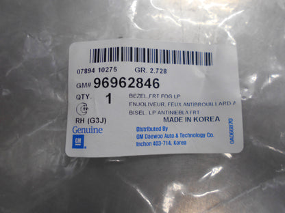 Holden JG Cruze Genuine Right Hand Fog Light Bezel New Part