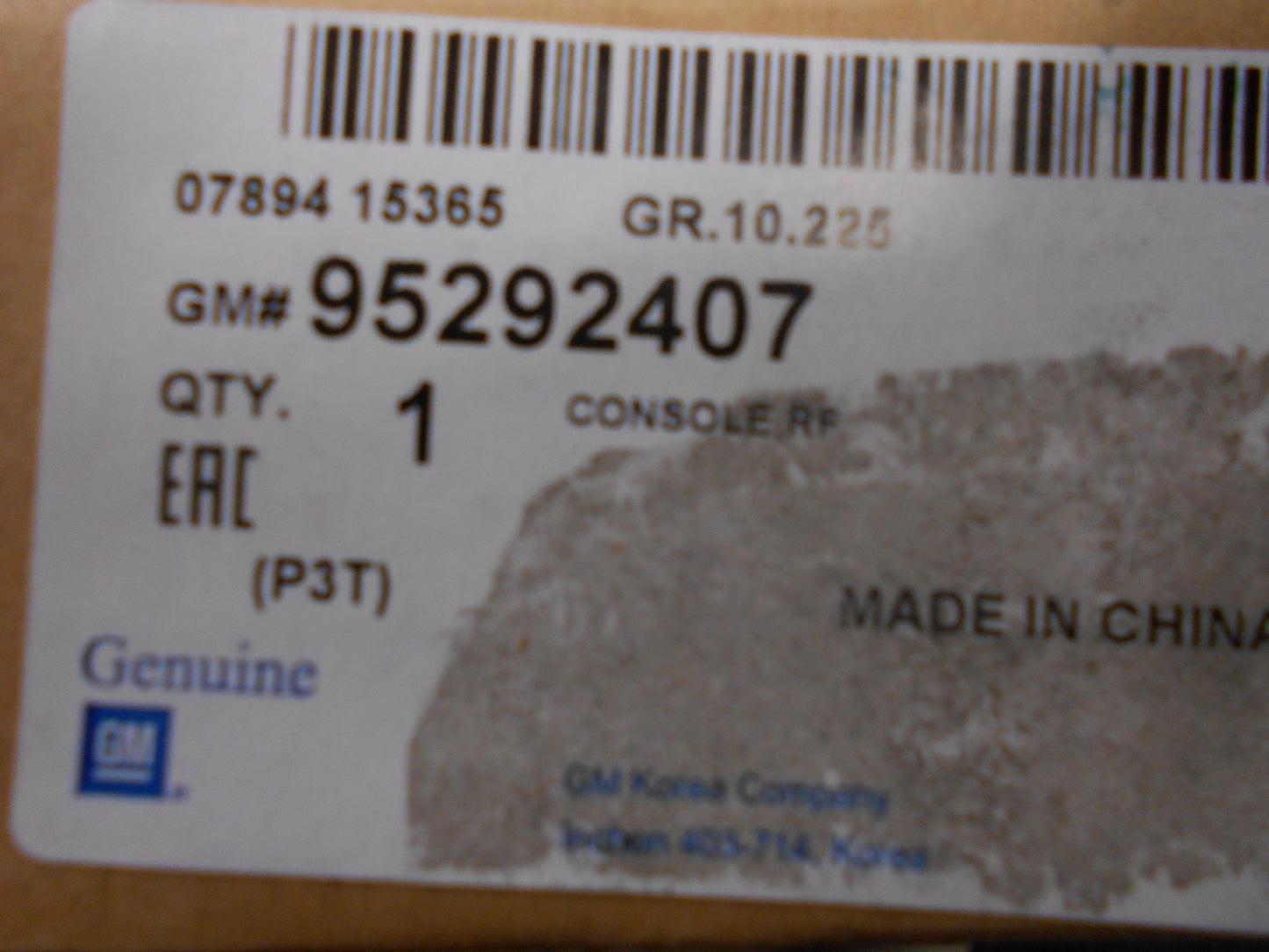 Holden TM Barina Genuine Interior Roof Light Console New Part