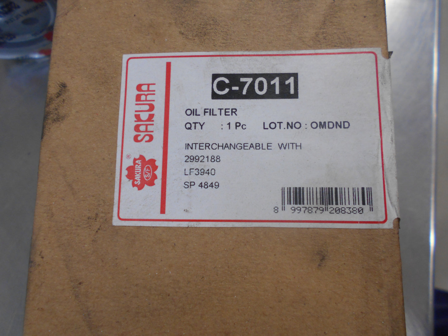 Sakura Oil Filter Suits Fiat Ducato New Part