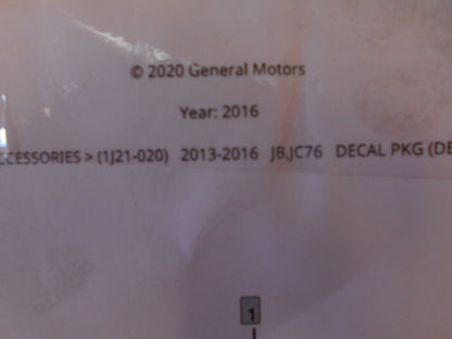 Holden Trax Genuine Black Stripe Roof/Bonnet Decal Kit New Part