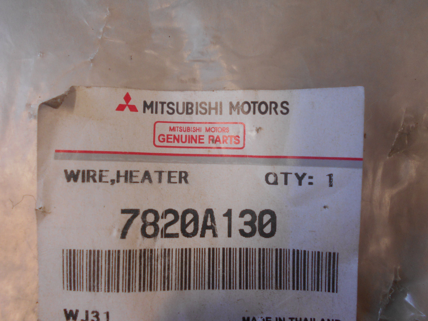 Mitsubishi Triton Genuine Heater Control Cable Wire New Part