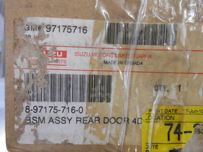 Holden Frontera Genuine Right Hand Rear Door Belt Mould New Part
