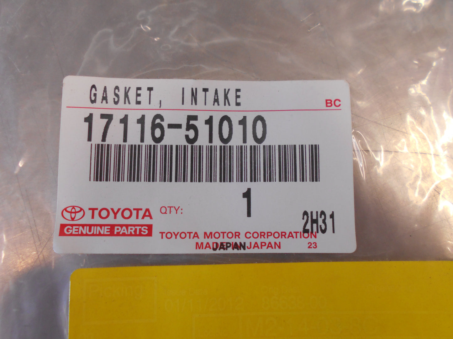 Toyota 200 Series Landcruiser Genuine Intake Manifold Gasket New Part