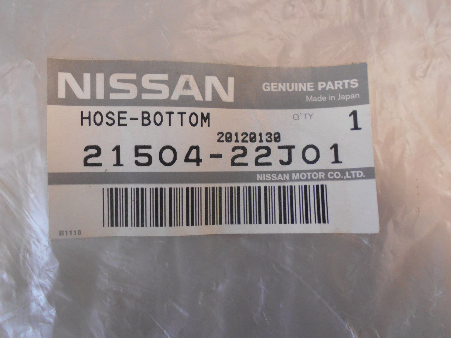 Nissan GQ Patrol Genuine RD28T Lower Radiator Hose New Part
