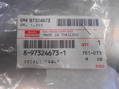 Isuzu D-Max / Holden Rodeo Genuine "2.4" Badge New Part