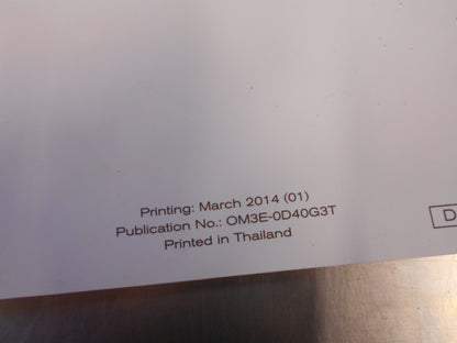 Nissan D40 Navara Thai Genuine Owner's Manual New Part
