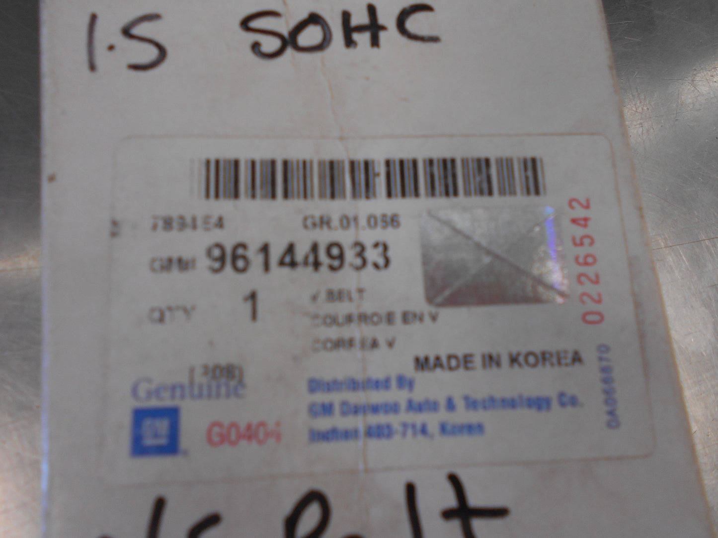 Daewoo Lanos Genuine Power Steering Belt New Part