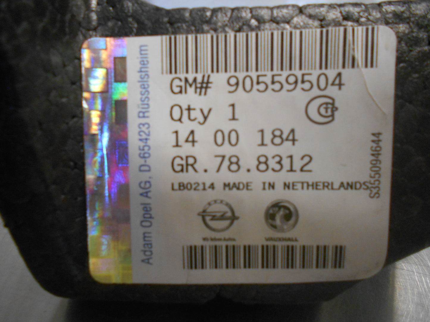 Holden TS Astra Genuine Front Bumper Right Hand Foam Support New Part