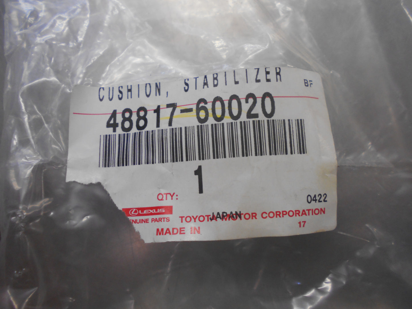 Toyota Landcruiser Genuine Rear Stabiliser Cushion New Part