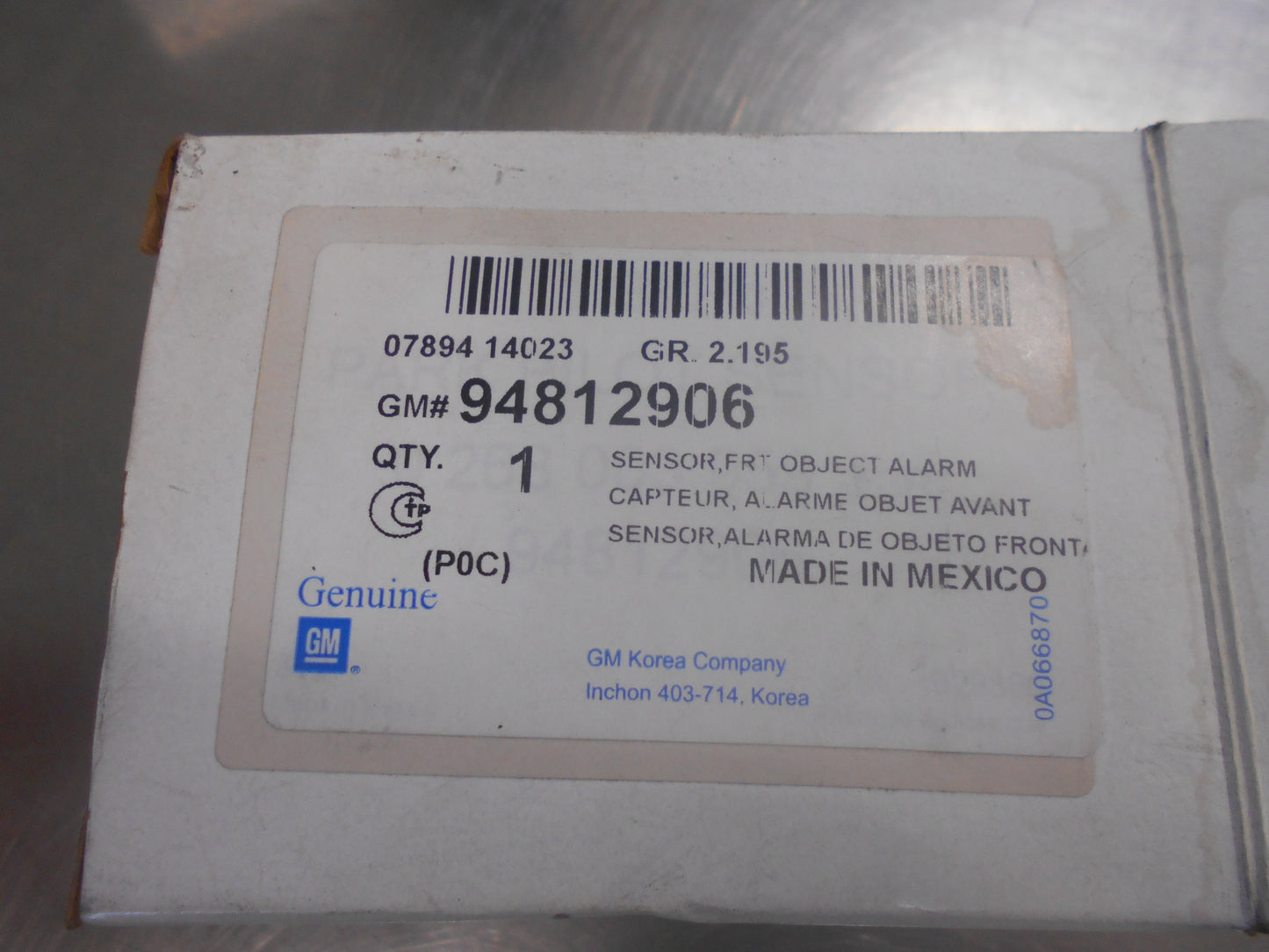 Holden Captiva Genuine Front Object Alarm Sensor New Part