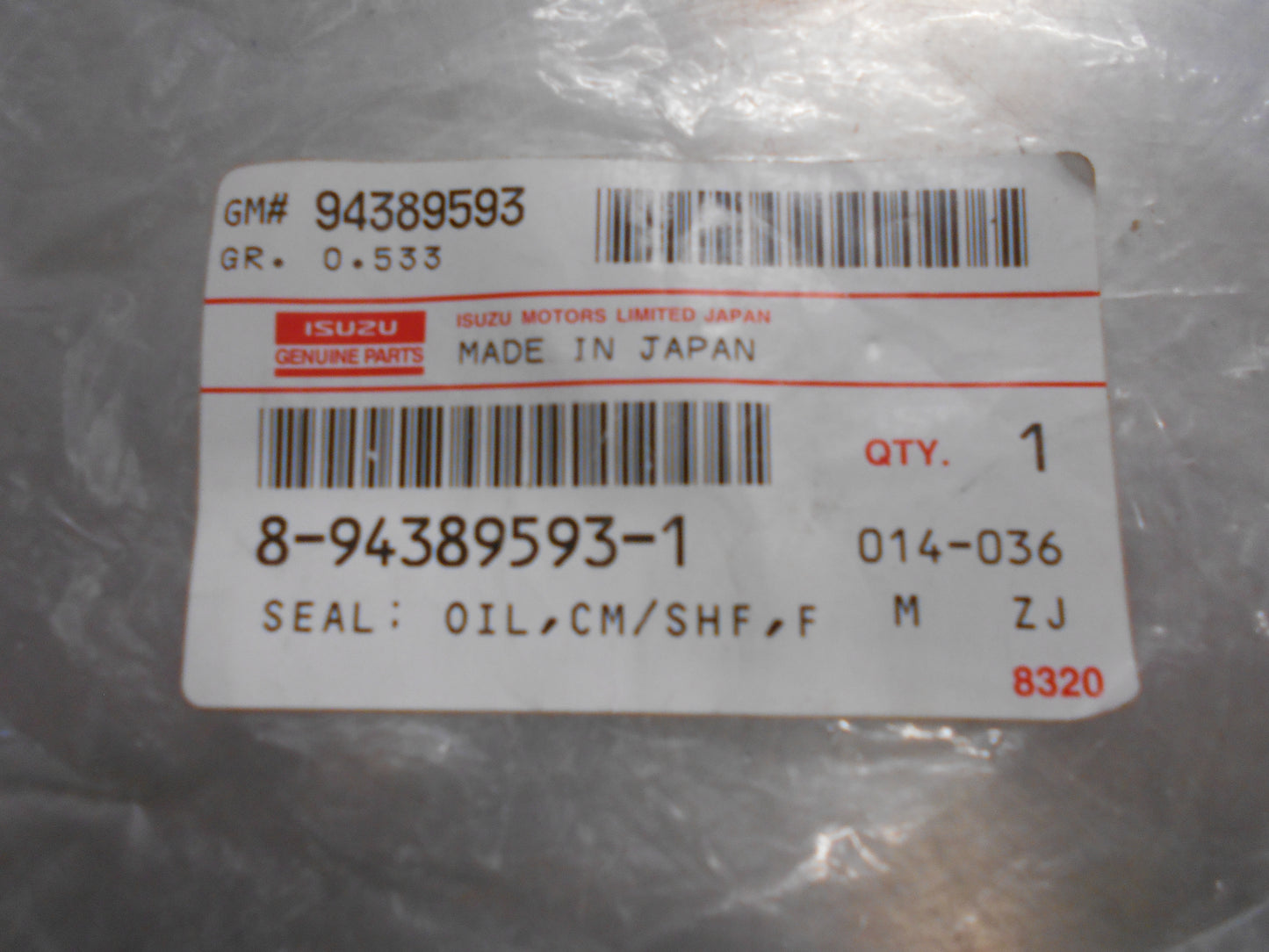 Holden Rodeo Genuine Engine Camshaft Oil Seal New Part