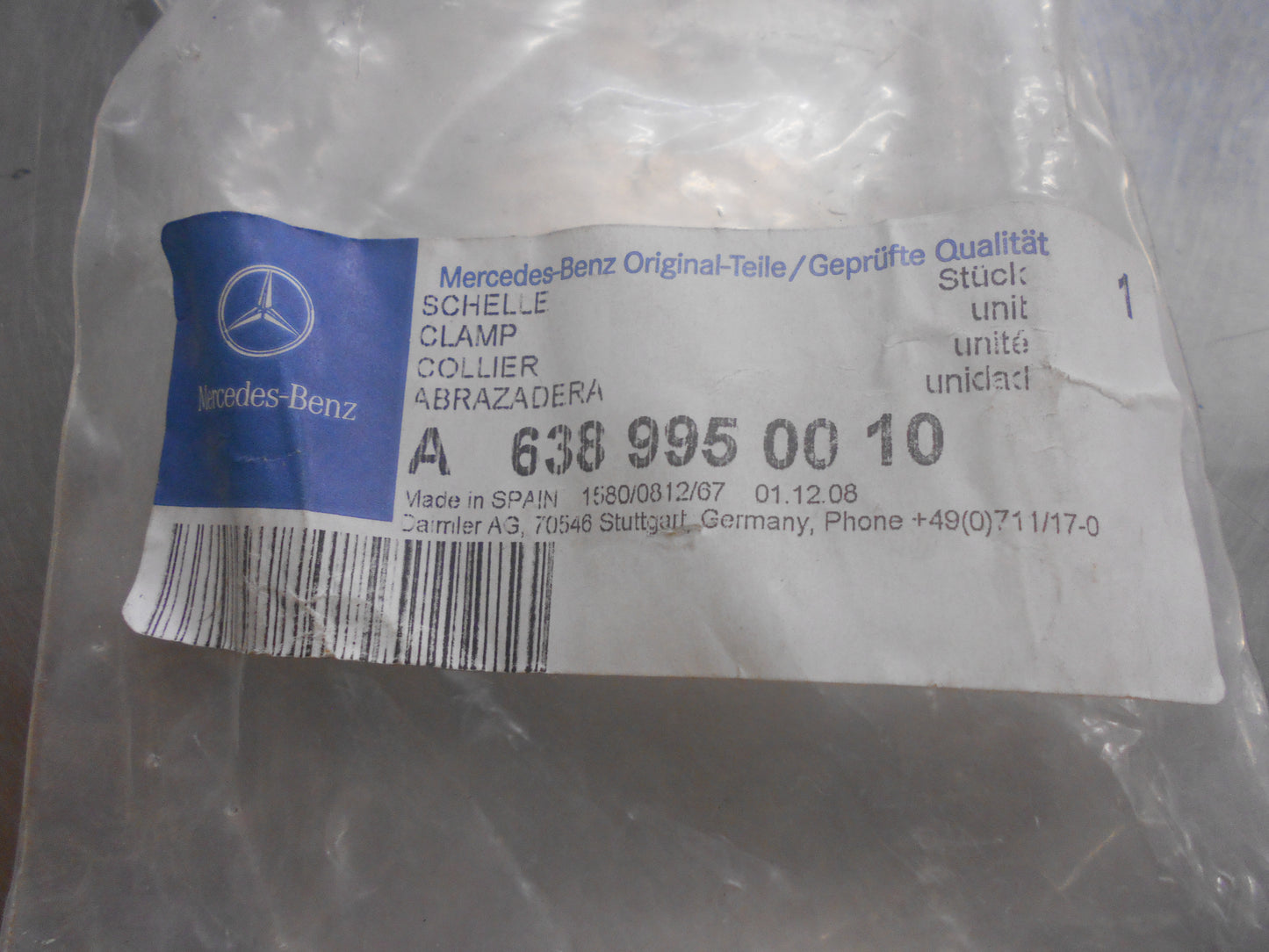 Mercedes-Benz Vito Genuine Front Sway Bar Clamp New Part