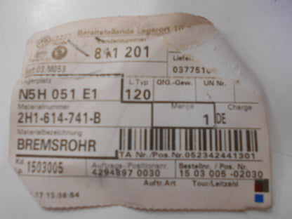 Volkswagen Amarok Genuine Brake Pipe New Part