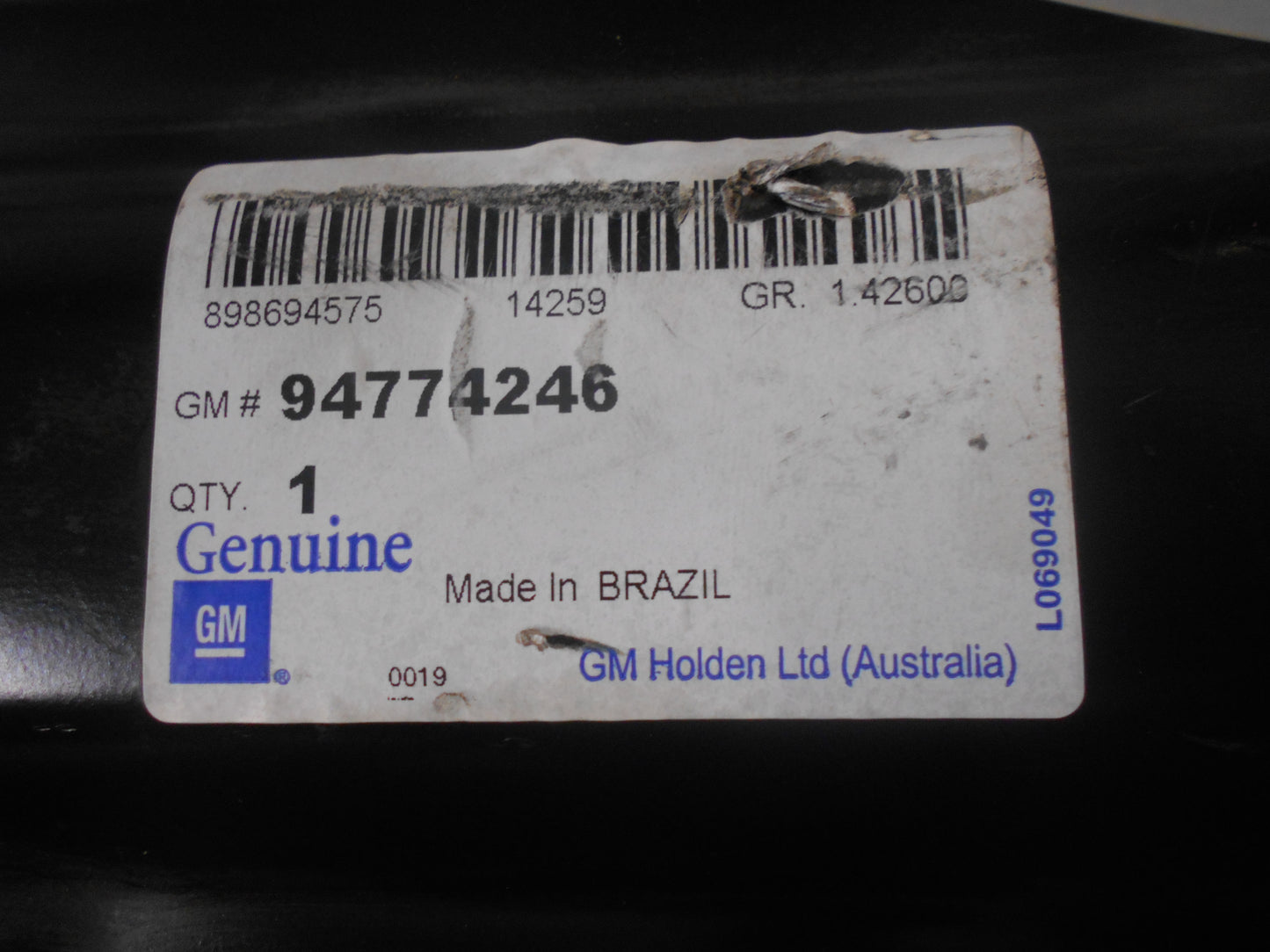 Holden RG Colorado Genuine Shield Under Body Tray Skid Plate New Part