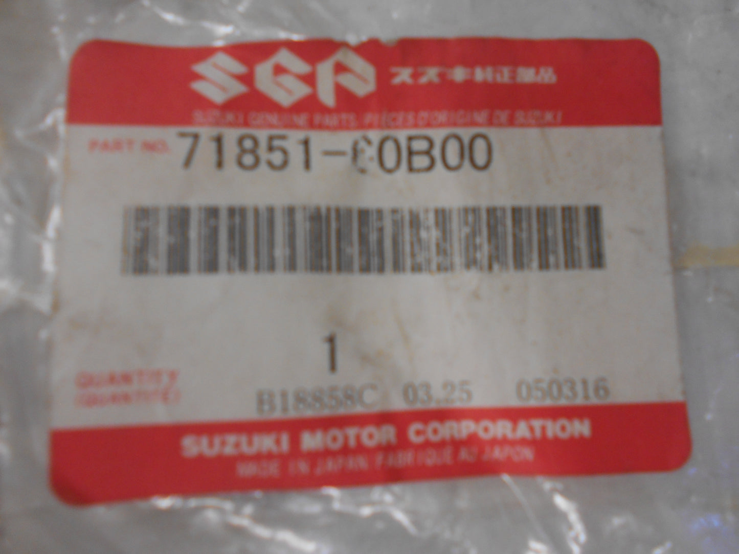 Suzuki Swift Genuine Right Hand Rear Bumper Slider New Part