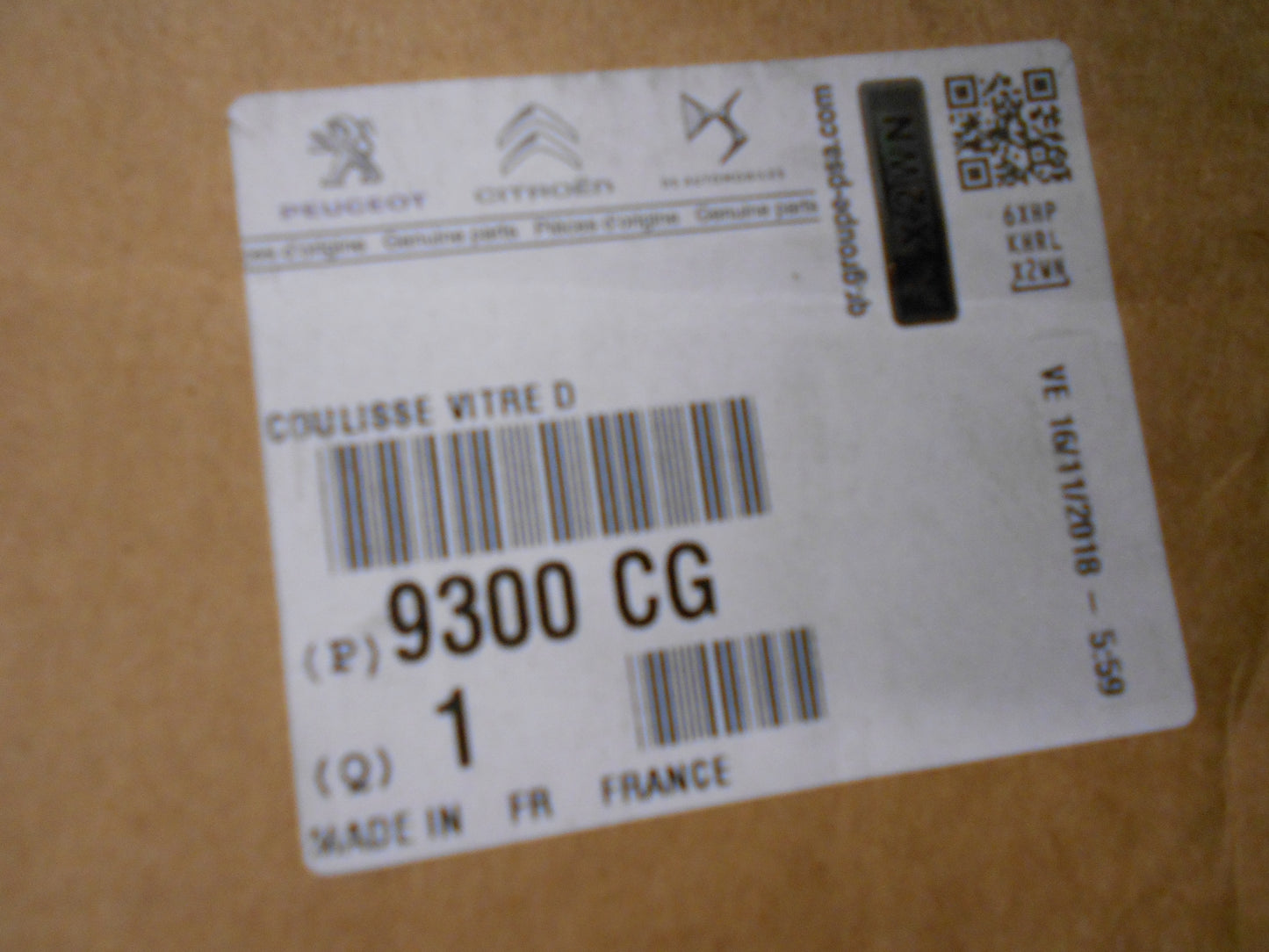 Peugeot 308 Genuine Right Door Glass Seal New Part