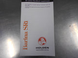 Holden XC Barina SRi Genuine Hand Book Supplement New Part