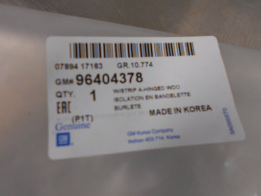 Holden Barina Genuine Left Hand Window Weatherstrip New Part